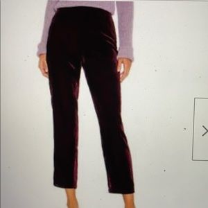 House of Harlow Red Velvet Pants